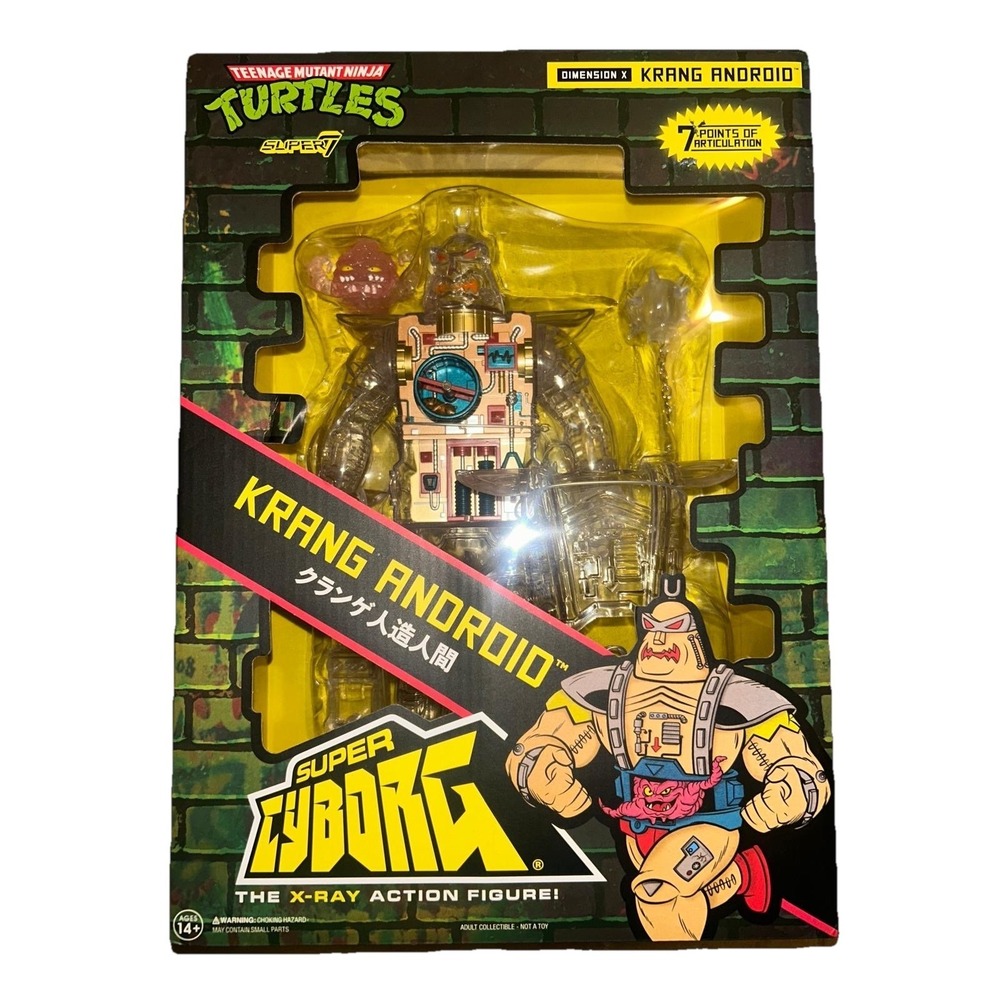 Super7 TMNT Krang Android Super Cyborg Action Figure Clear‎ X-Ray  2024 New 7POA